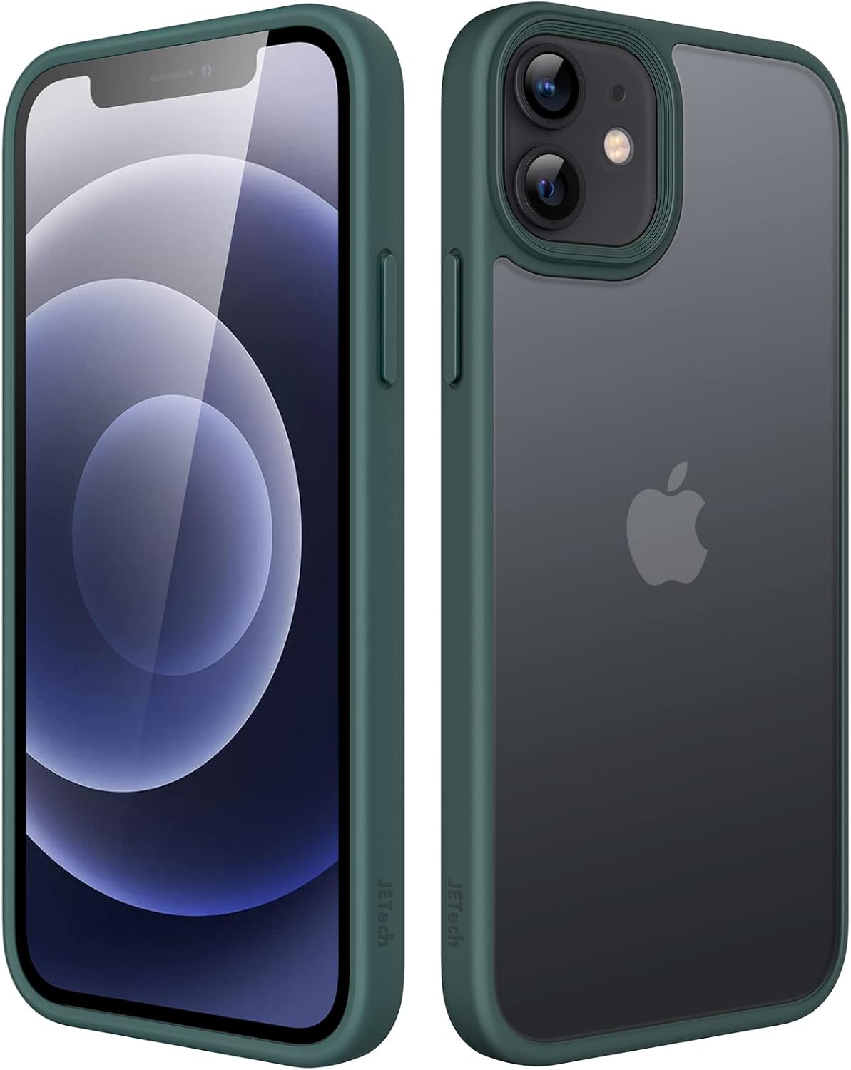 JETech Funda mate para iPhone 1212 Pro de 6.1 pulgadas, a prueba de golpes, protección contra caídas de grado militar, cubierta trasera translúcida