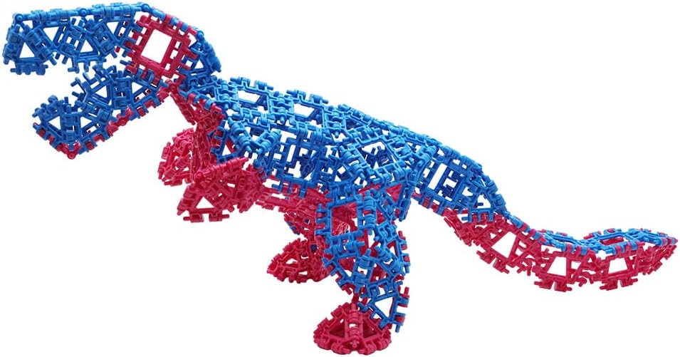 That Hinge Toy – Juego de 150 piezas morado + verde, dinosaurio + más juguete de construcción STEM