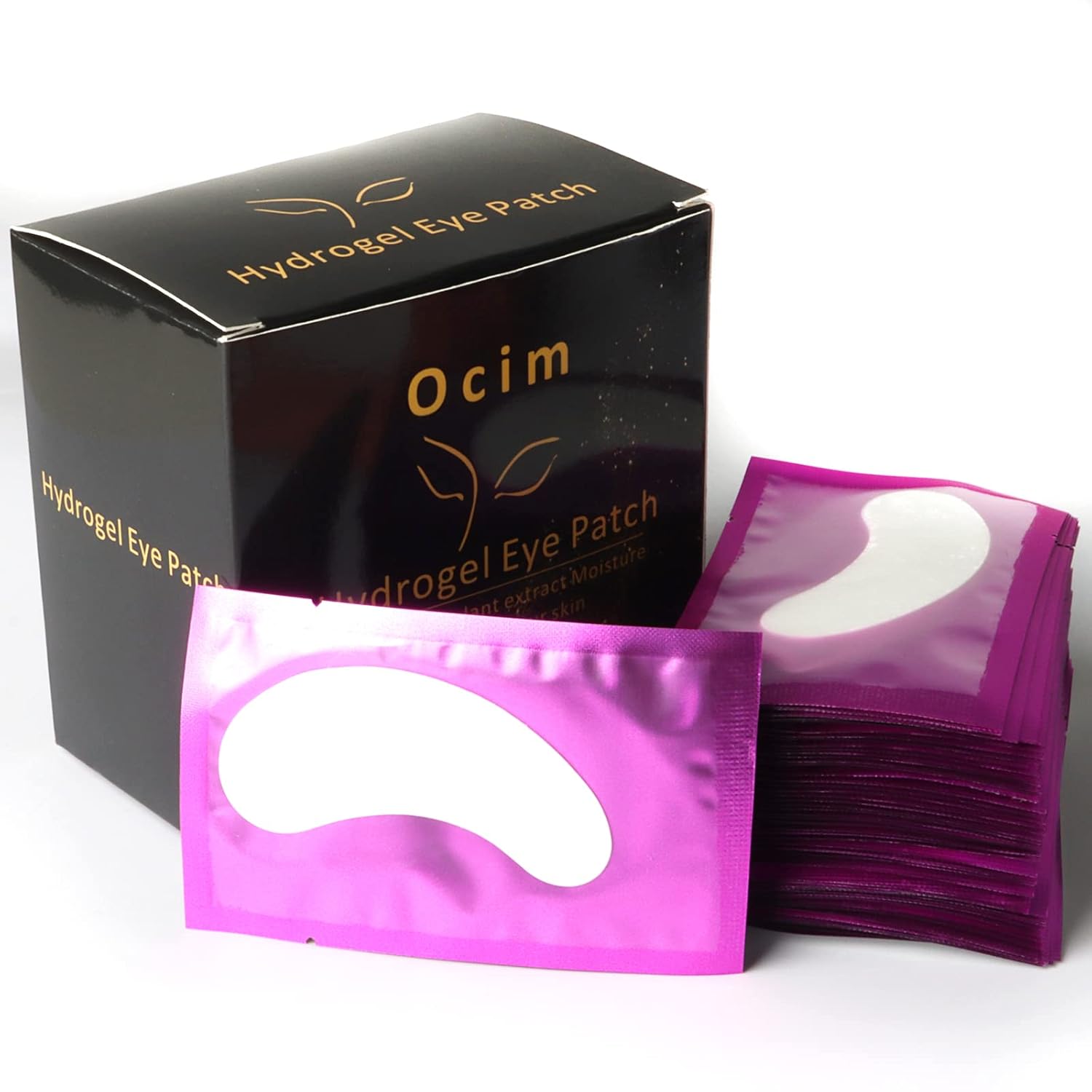 100 pares de parches de gel para extensiones de pestañas, extensiones de pestañas, hidrogel debajo de los ojos, suministros de máscara de ojos de