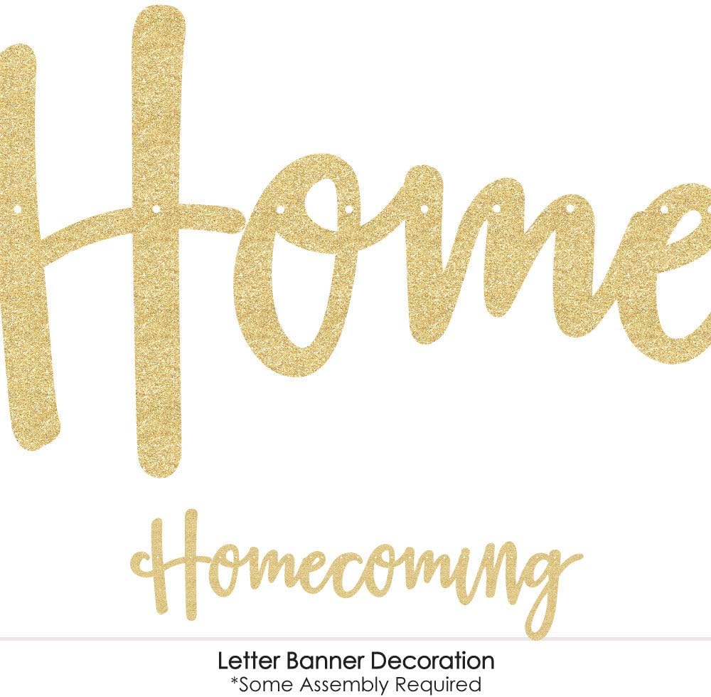 Big Dot of Happiness Hoco Dance – Decoración de pancarta de regreso a casa, 36 recortes de pancartas y letras de pancarta de regreso a casa con