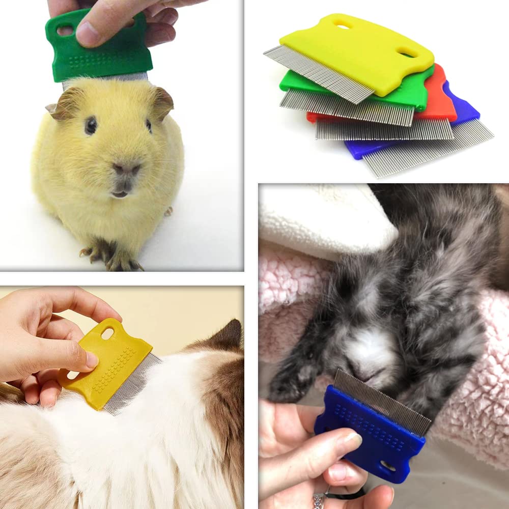 6 peines para pulgas para mascotas, peines para perros y gatos, peines de masaje para depilación, peines para eliminar la caspa, manchas de cabello
