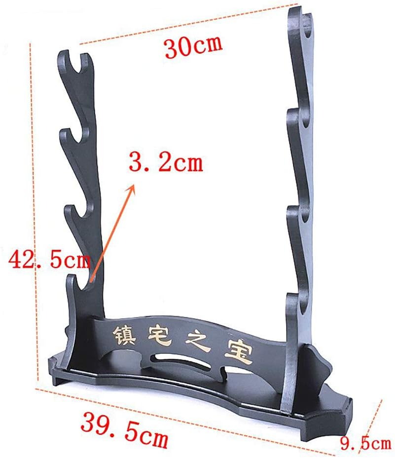 Soporte de espada, exhibición Katana Samurai Sword Wakizashi Tanto Holder Sword Rack Martial 4 Layer