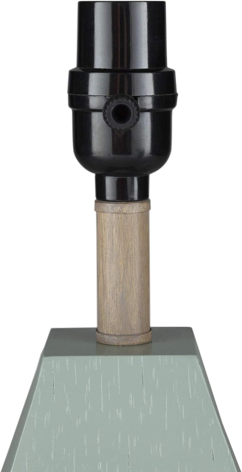 Livabliss Neeson – Lámpara de mesa minimalista de madera sintética, 17.37 pulgadas de alto x 7 pulgadas de ancho x 7 pulgadas de profundidad,