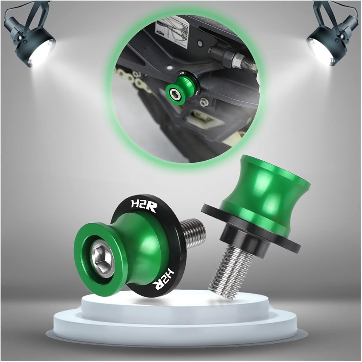 Carretes basculantes de motocicleta de 0.315 in0.394 in tornillos deslizantes para Kawasaki H2R H2 R 2015 2016-2021 Anticaída marco deslizante