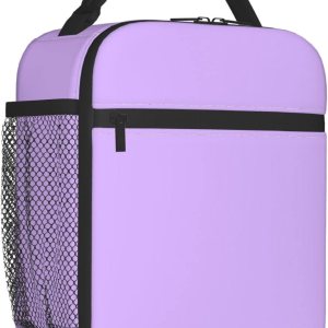 WJLKSJD Lonchera morada, aislada, reutilizable, hielera térmica con asa desmontable, lonchera para niñas, niños, mujeres y hombres WJLKSJD Lonchera morada, aislada, reutilizable, hielera térmica con asa desmontable, lonchera para niñas, niños, mujeres y hombres