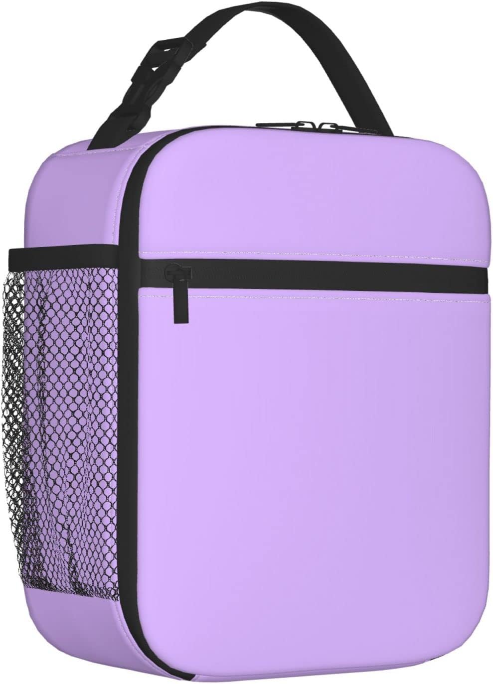 WJLKSJD Lonchera morada, aislada, reutilizable, hielera térmica con asa desmontable, lonchera para niñas, niños, mujeres y hombres
