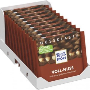Ritter Sport Chocolate  Nuez entera Ritter Sport Nut Class  Chocolate Ritter  Barras de chocolate alemán  35,2 onzas en total Ritter Sport Chocolate  Nuez entera Ritter Sport Nut Class  Chocolate Ritter  Barras de chocolate alemán  35,2 onzas en total