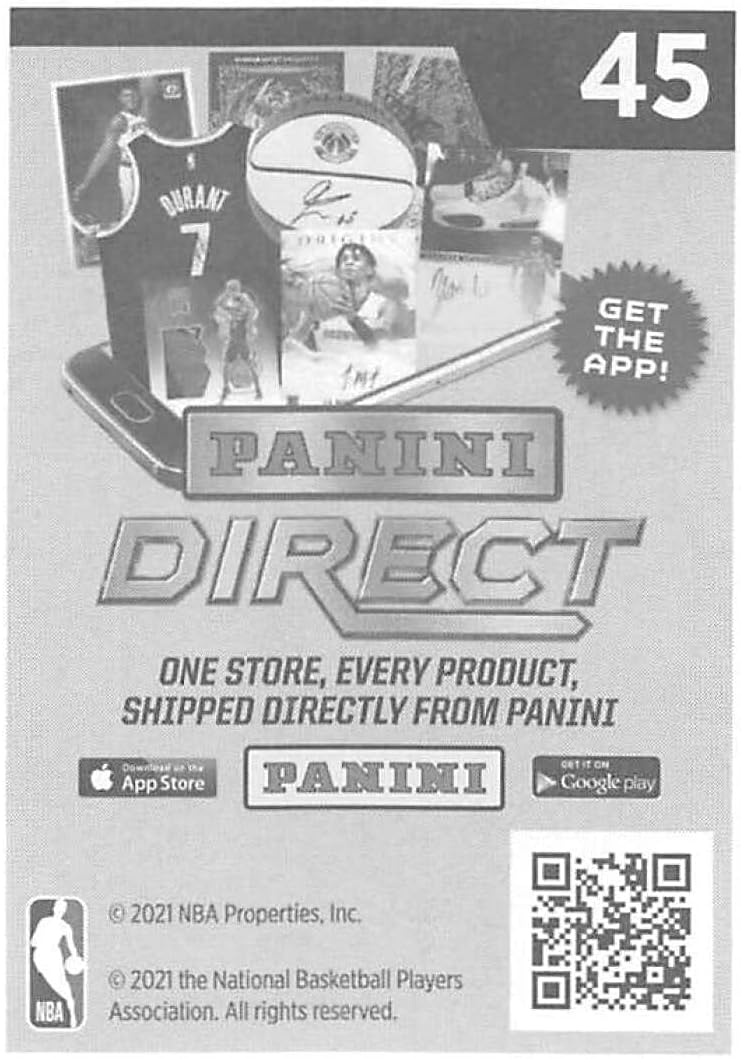 2020-21 Panini Stickers #45 Rudy Gobert Official NBA Basketball Album Sticker Measuring 2.75 inch tall X 2 inches wide in Raw (NM or Better