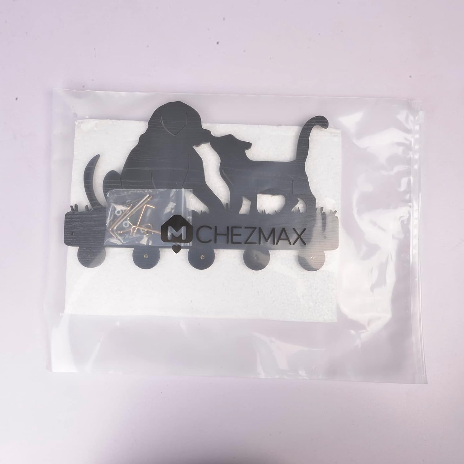 ChezMax Soporte de pared creativo para decoración del hogar, ganchos para llaves, pasillo, soporte de pared con 4 ganchos para entrada, baño,