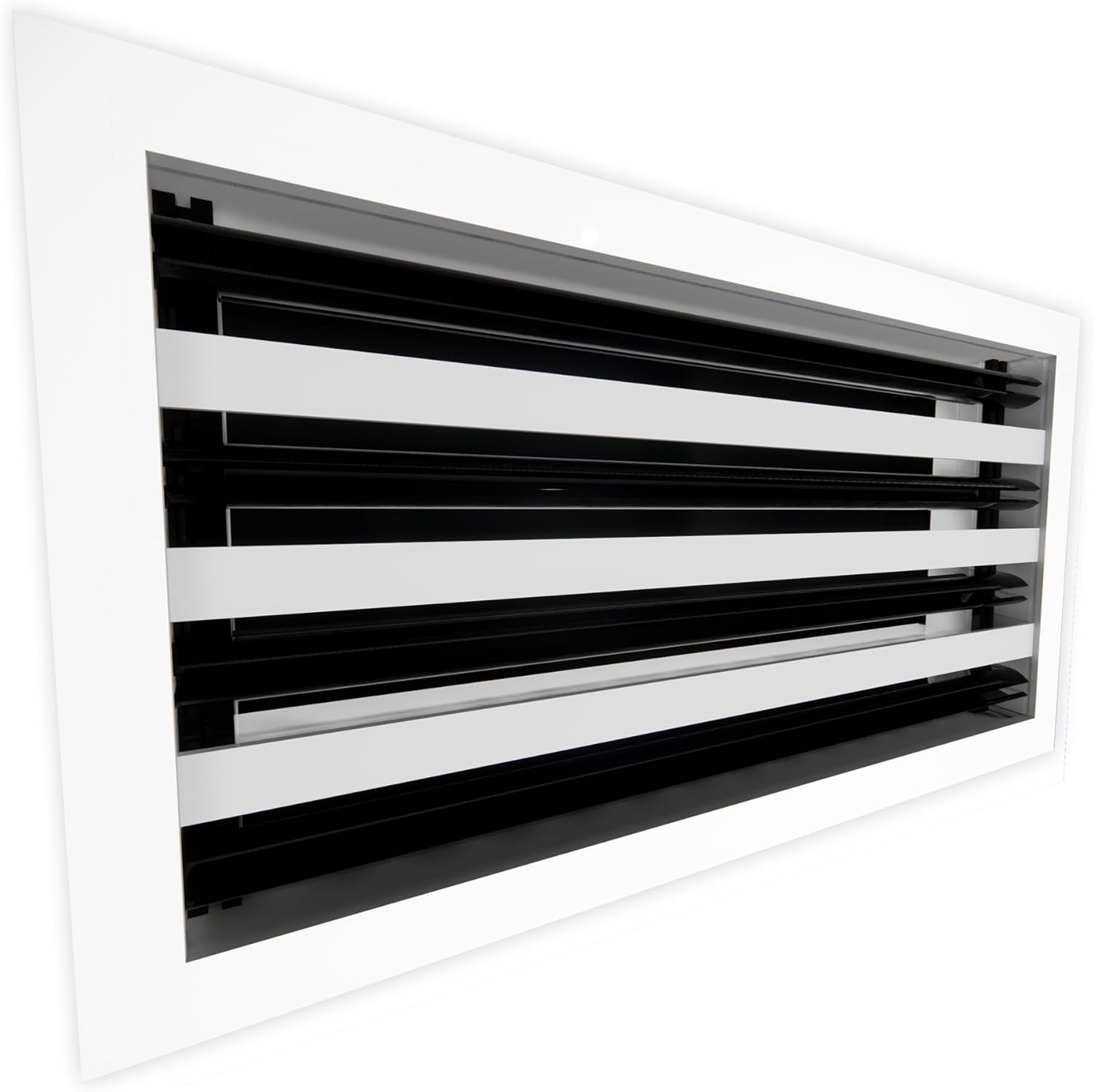 Cubierta de ventilación de CA moderna de 8 x 6 – Ventilación de aire blanca decorativa – Difusor de ranura lineal estándar 100% aluminio – Rejilla