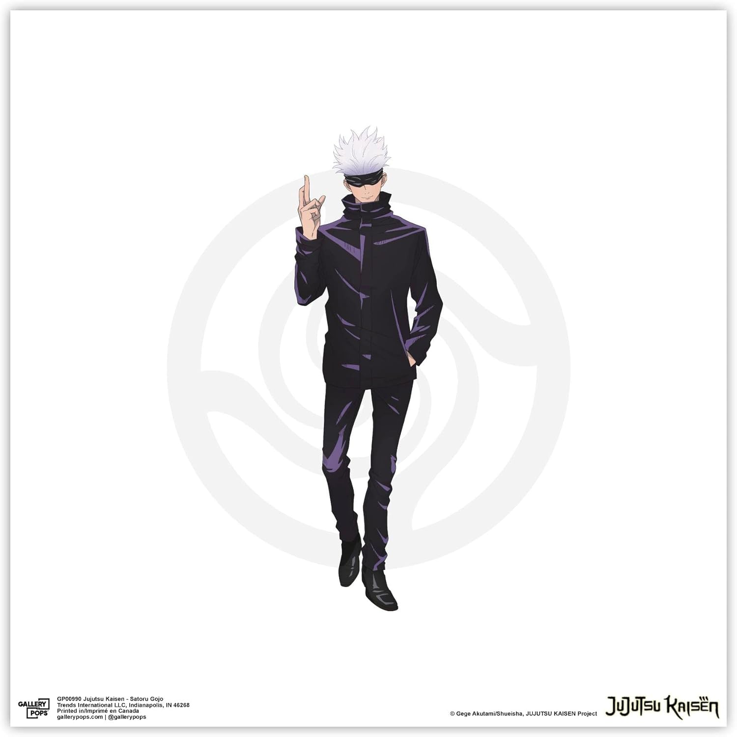 Trends International Gallery Pops Jujutsu Kaisen – Póster de pared de Satoru Gojo, 12 x 12 pulgadas, versión sin marco