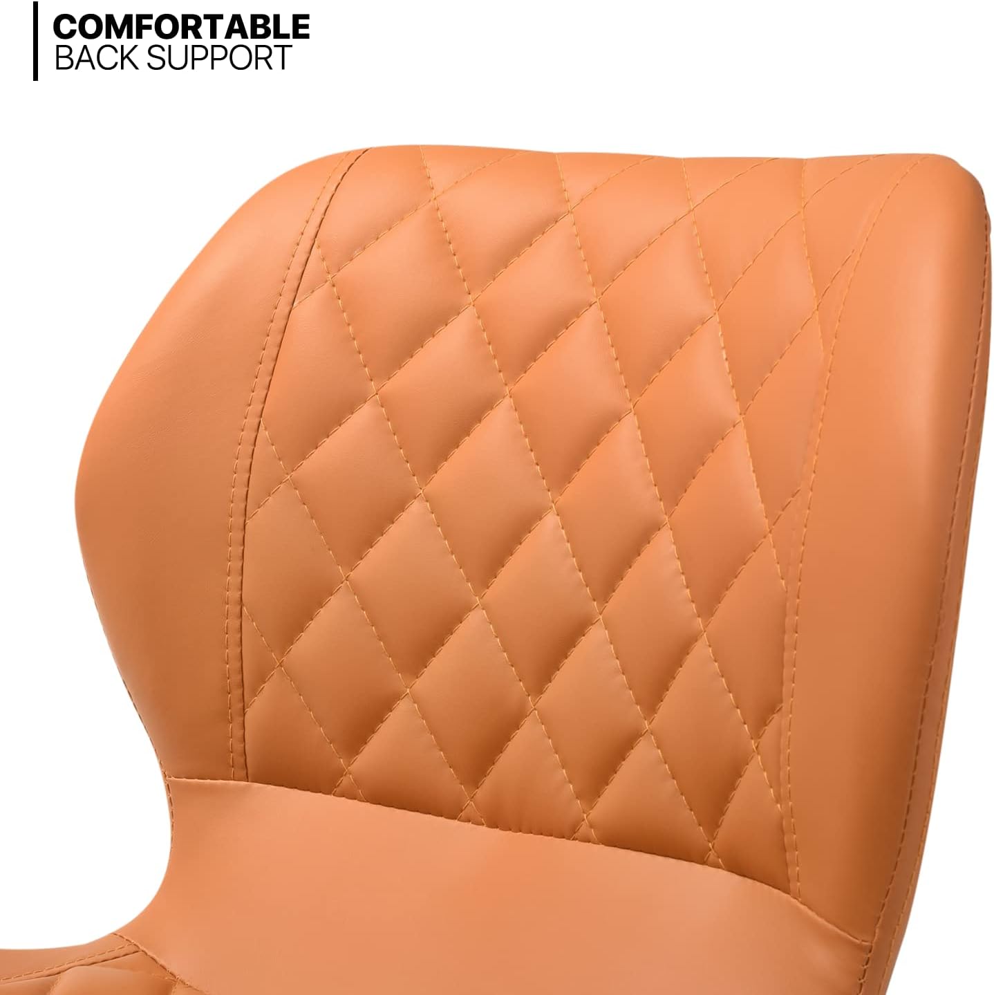 MoNiBloom Moder – Juego de 2 taburetes de bar sin brazos, altura ajustable, de piel sintética, con respaldo de carcasa para el hogar, cocina,