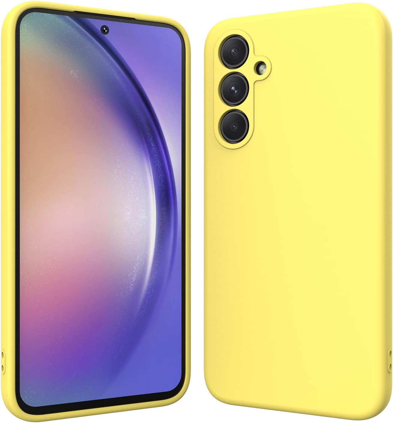 Saruoza Funda compatible con Samsung Galaxy A54 5G, diseñada para Galaxy A54, funda delgada de silicona a prueba de golpes con forro de microfibra