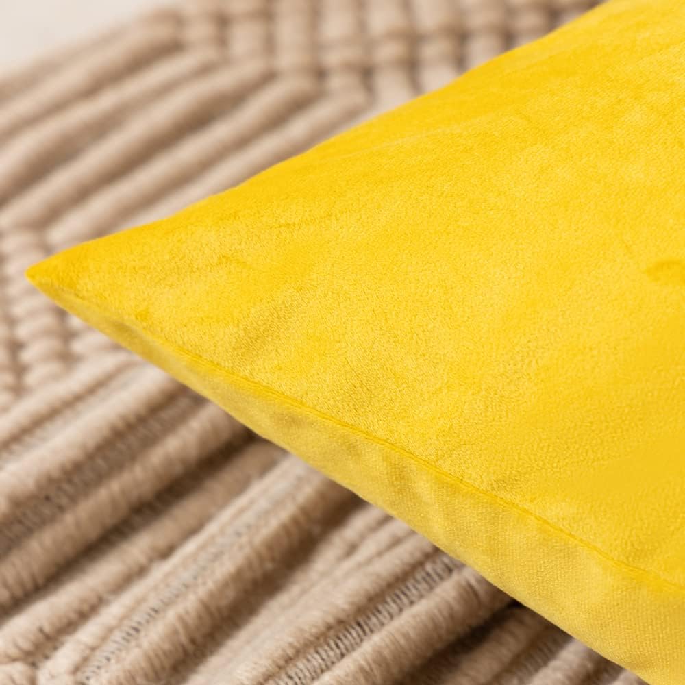 Juego de 2 fundas de almohada de terciopelo con rellenos incluidos, 18 x 18 pulgadas, fundas decorativas suaves y sólidas para sofá, dormitorio,