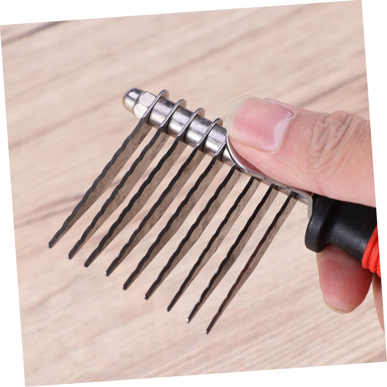 Peinadores de pelo para hombres, peine de aseo para cabello fino, peine de acero para mascotas, peine de aseo para mascotas, peine recto, peine de