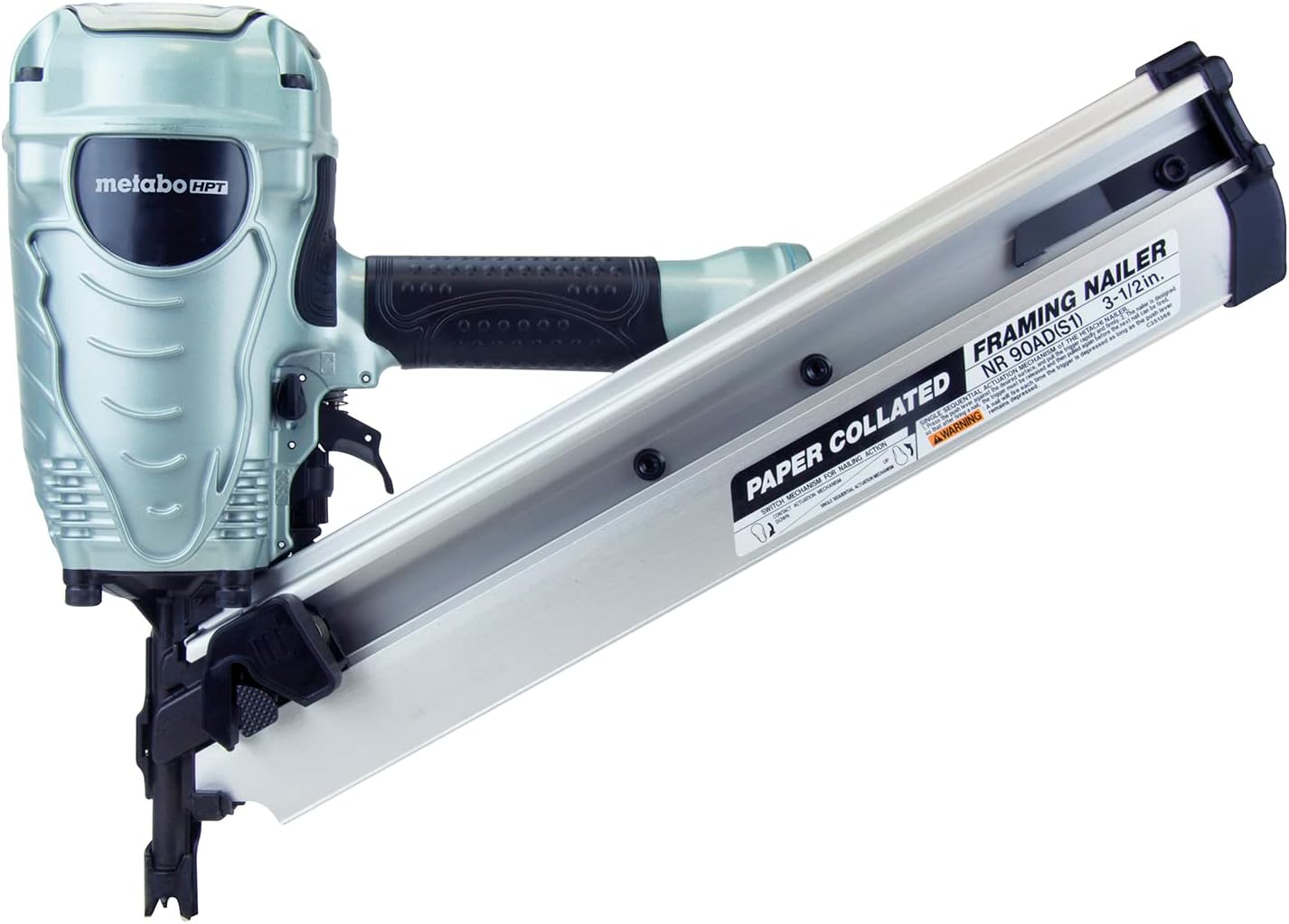 Metabo HPT Clavadora para enmarcar  Marca Pro Preferred de clavadoras neumáticas  Cargador de 30 grados  Acepta clavos de papel de 2 a 3-12 pulgadas