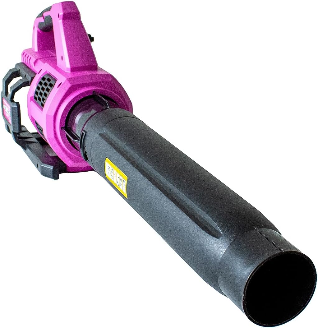 Soplador inalámbrico sin escobillas de iones de litio de 40 voltios con modo de velocidad turbo (solo herramienta, baterías no incluidas), color rosa