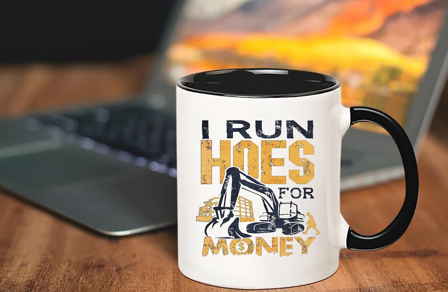 Fonhark – Taza divertida de construcción de excavadora de fontanero para operador de maquinaria pesada, taza de café novedosa de 11 onzas