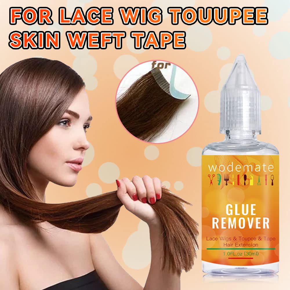 Removedor de extensiones adhesivas y kit de pegamento para peluca de encaje frontal, acción rápida, adhesivo de sujeción fuerte impermeable,