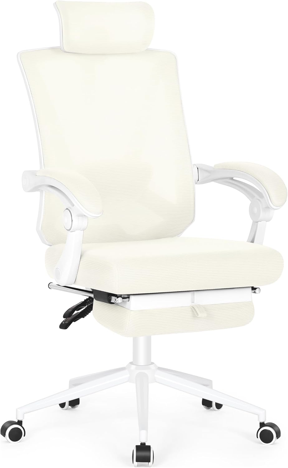 Misolant Ergonomic Office Chair with Footrest, Ergonomic Desk Chair with Adjustable 2D Lumbar Support, High Back Office Chair with Adjustable