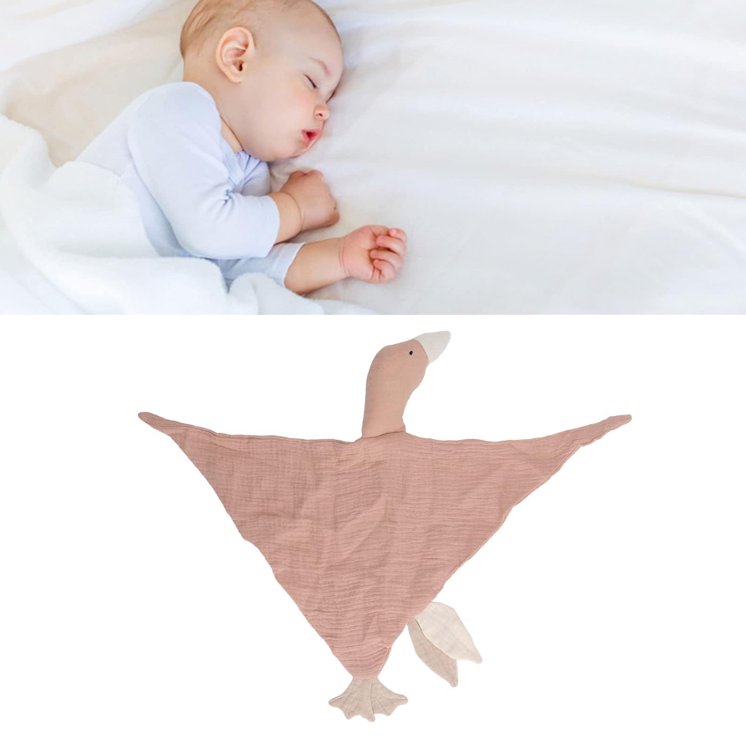 AYNEFY Manta de seguridad, bonita manta de seguridad de plumón de ganso transpirable, divertida manta de viaje segura para bebés (rosa)