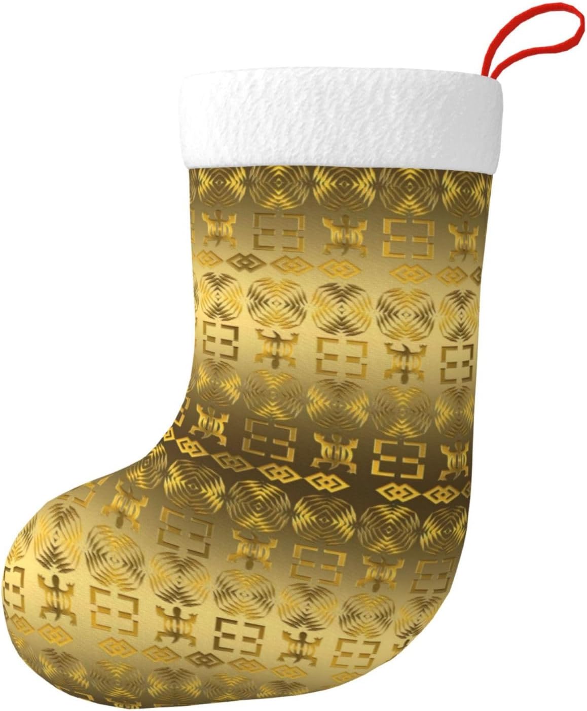 Calcetines de Navidad, patrón étnico africano con símbolos Adinkra, medias de Navidad grandes, medias colgantes de Navidad para Navidad, vacaciones,