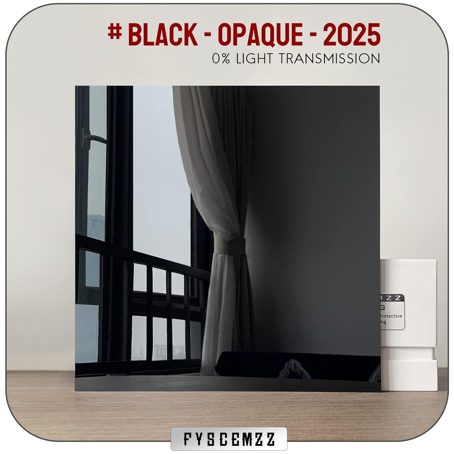 FYSCEMZZ 18″ x 12″ x 12″ – Hoja acrílica de plexiglás negro – 2 unidades