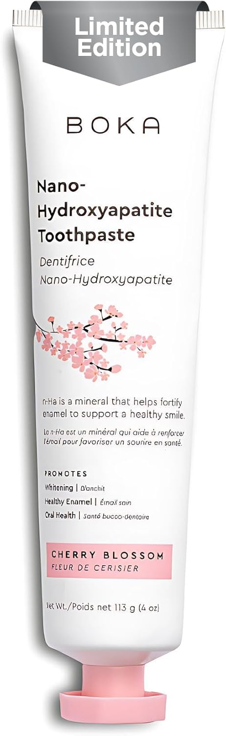 Boka Pasta de dientes sin flúor, nanohidroxiapatita, remineralizante, dientes sensibles, blanqueamiento, cuidado bucal recomendado por dentistas