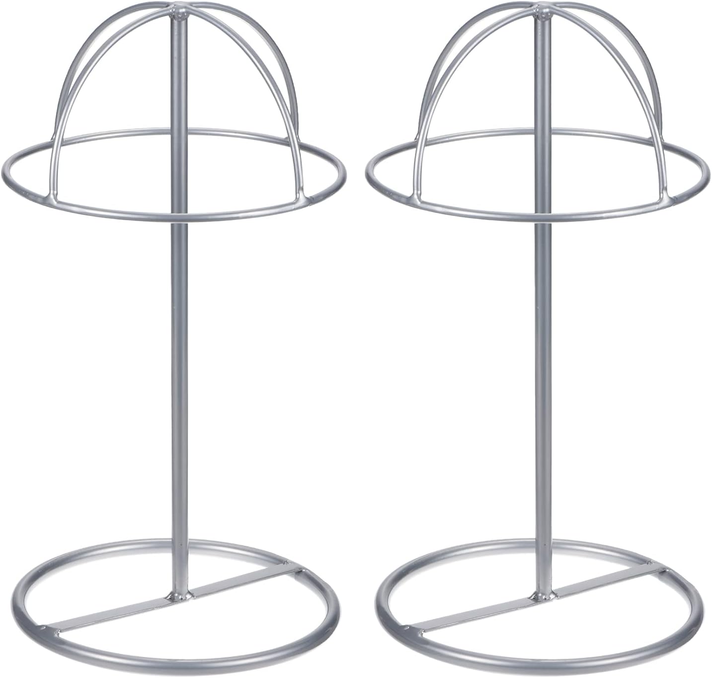 uxcell Soporte de exhibición de metal para sombreros, paquete de 2 unidades para sombrero de mesa y soporte para peluca para gorra de béisbol,