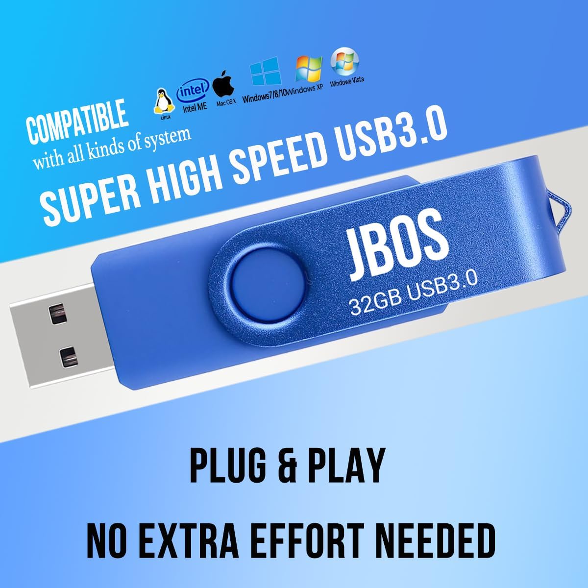 JBOS Unidad flash USB 3.0 de 32 GB, memoria USB 3.0 de súper alta velocidad, memoria USB de 32 gig, 32 GB pendrive para almacenamiento y uso