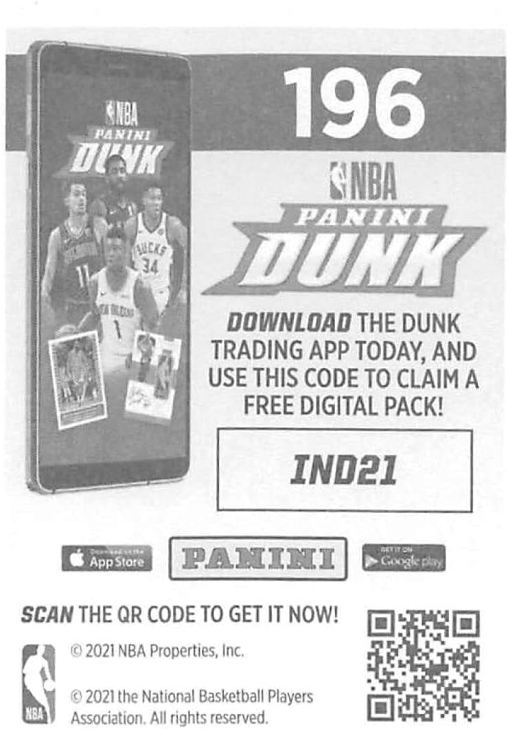 2020-21 Panini Stickers #196 Indiana Pacers Team Logo FOIL Official NBA Basketball Album Sticker Measuring 2.75 inch tall X 2 inches wide in Raw (NM