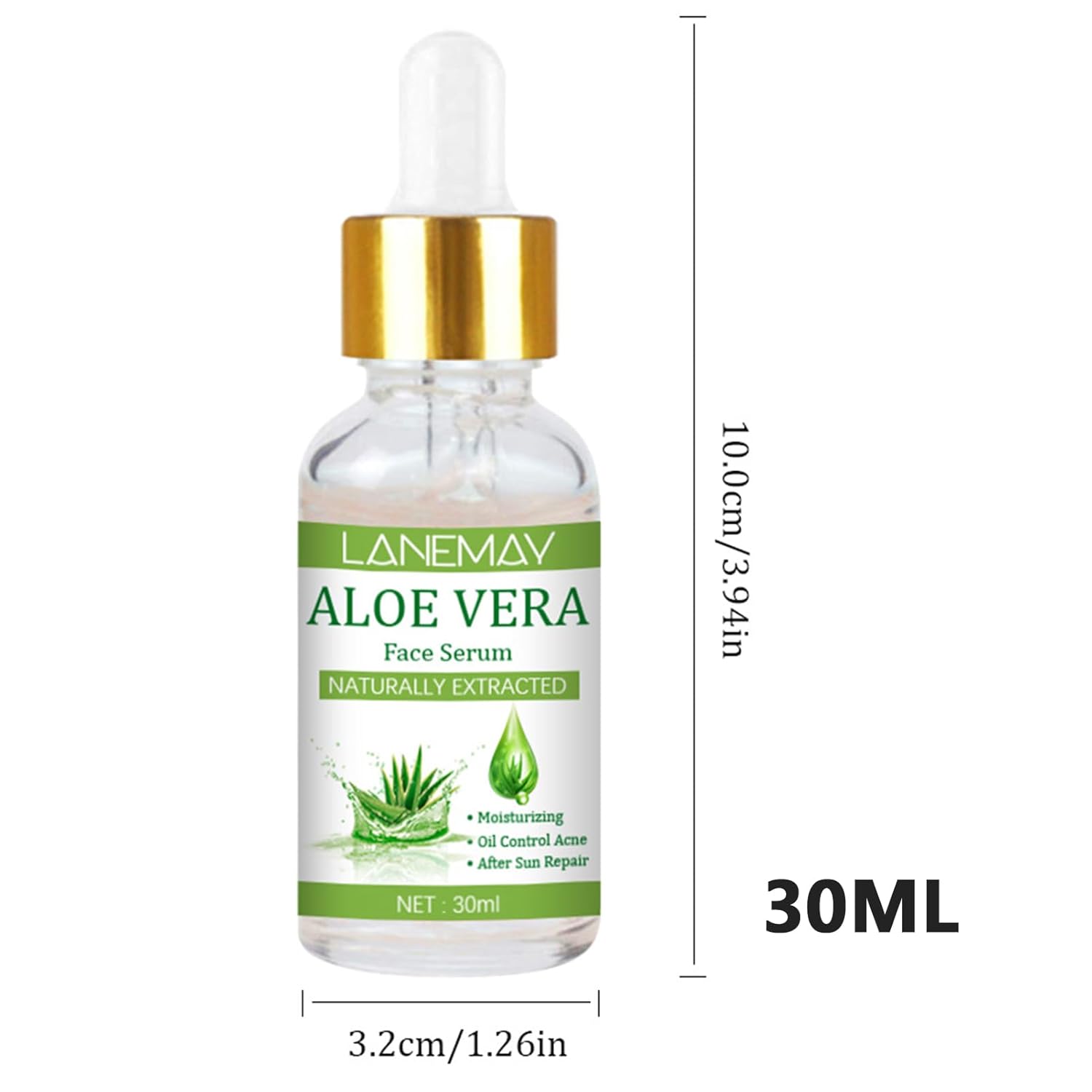 Suero facial de 1.0 fl oz, loción facial para productos de cuidado de la piel profunda y liviana, esencia facial para cuello, piel facial y codos