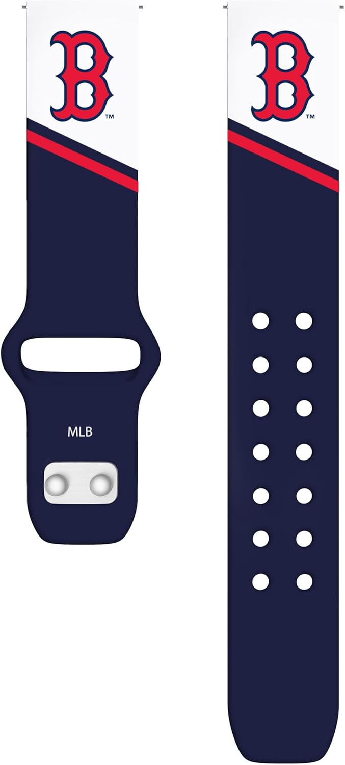 Game Time Boston Red Sox Champion Series – Correa de reloj HD compatible con relojes Samsung Galaxy
