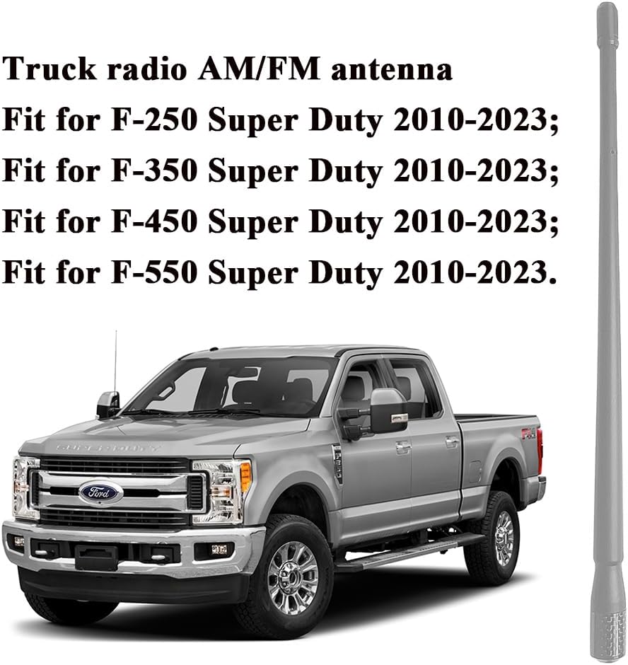 Antena de radio para camión compatible con Ford F150 Raptor F250 F350 (2009-2023) y para camiones Dodge RAM 1500 2500 3500 (2009-2023)  Recepción de