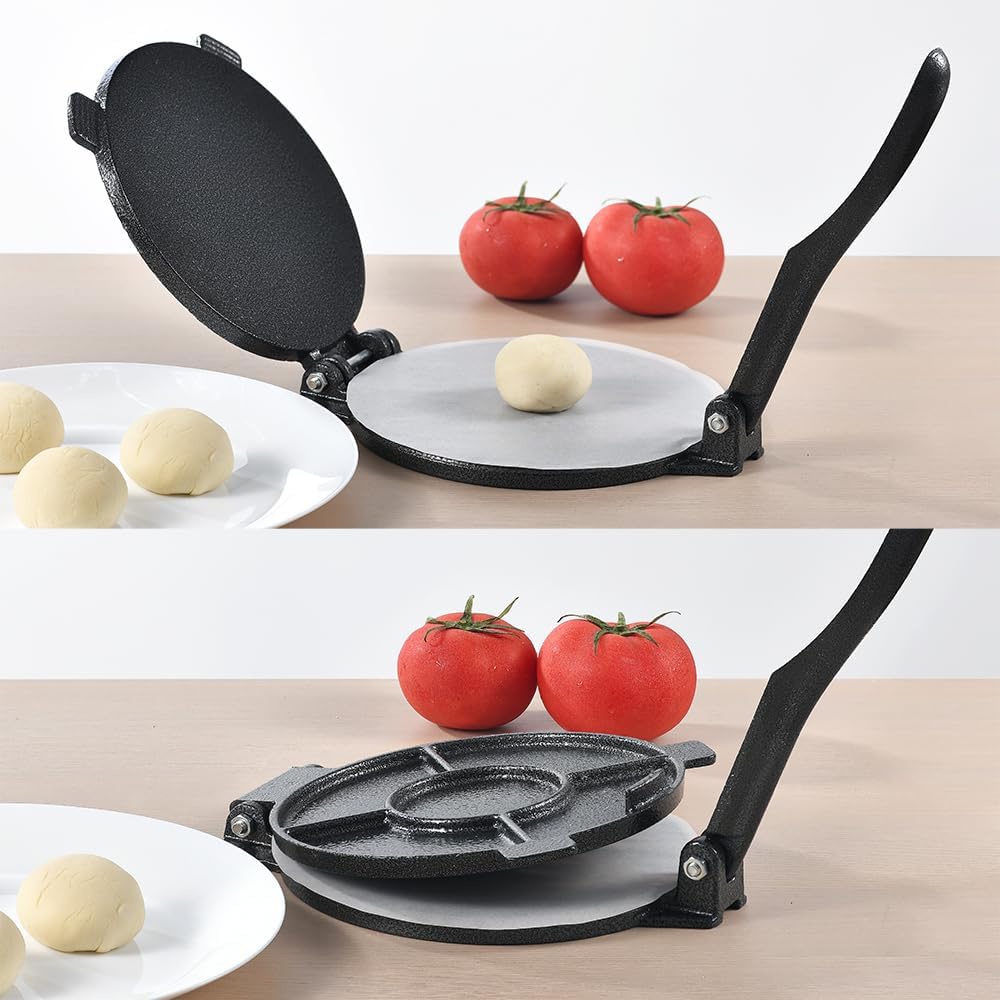 Prensa de tortilla de hierro fundido, máquina de tortilla, prensa para tortillas de alta resistencia, prensa de tortilla de harina, prensa de