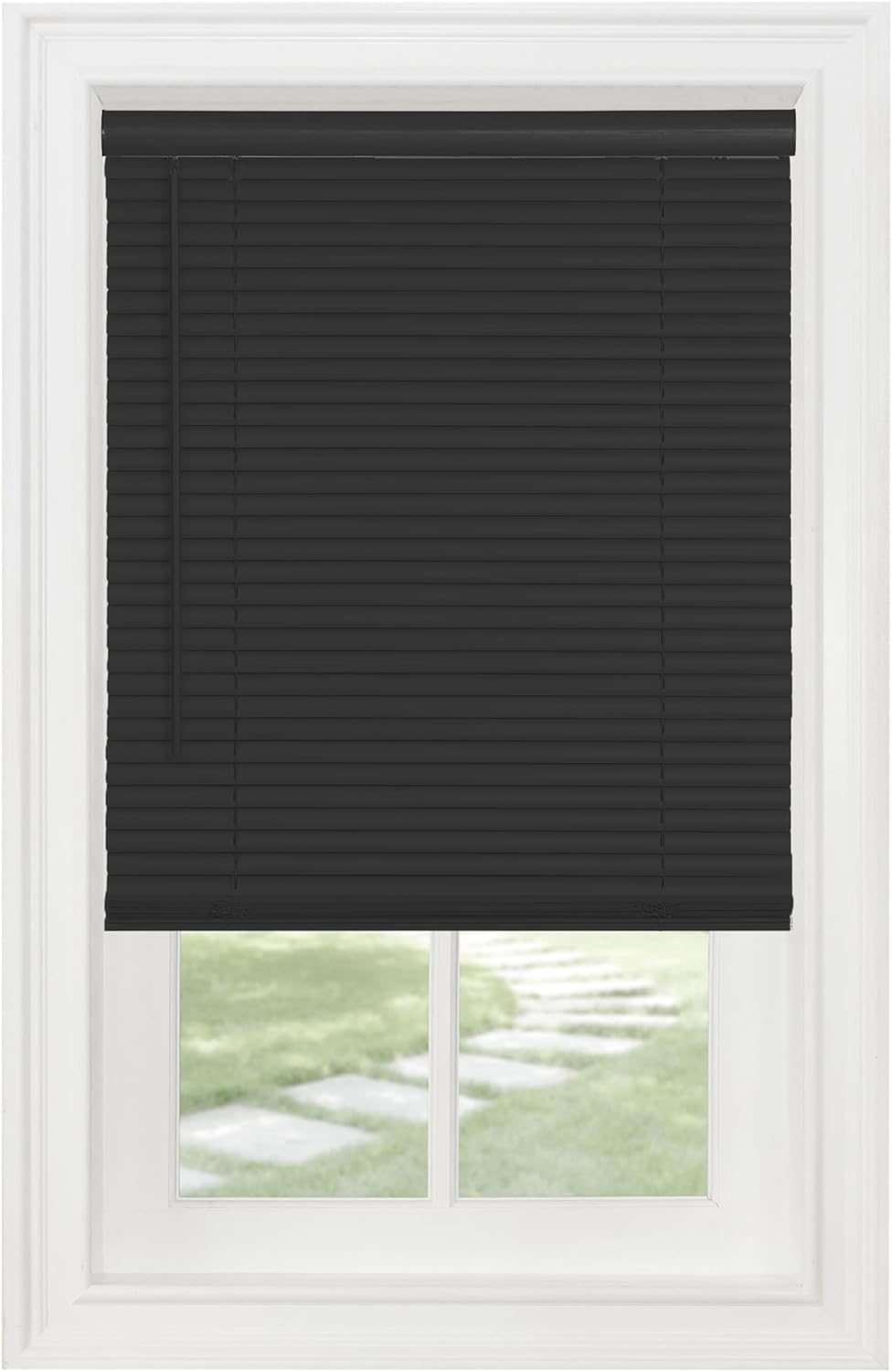 PowerSellerUSA Persianas sin cordones, privacidad y filtro de luz, listones de 1 pulgada de vinilo, tratamiento de ventana anti-UV, se adapta a