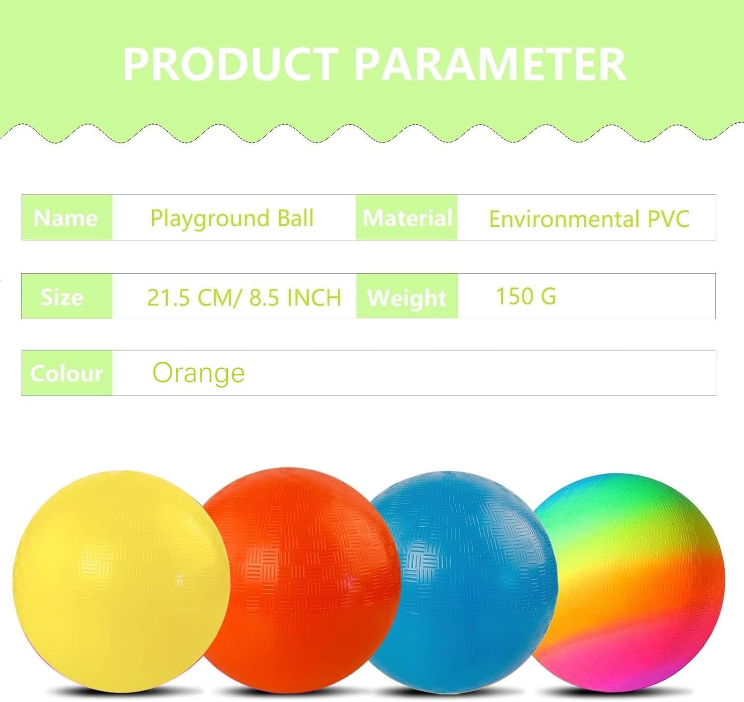 Pelota de patio de recreo, 8.5 pulgadas Kickball para niños y adultos, para interiores y exteriores, pelota de balón cuadrada, juego de patio