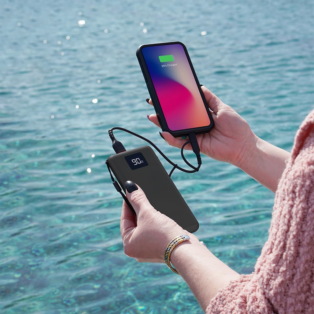 Limitless TotalBoost – Banco de energía portátil de 10,000 mAh con puerto de entrega de energía tipo C de 20 W, puertos USB de carga rápida de 20 W,