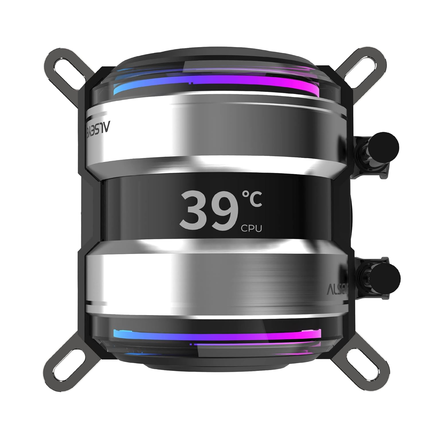 ALSEYE Infinity i360 AIO – Enfriador líquido para CPU, sistema de bombas duales, enfriador de agua de CPU con pantalla de visualización de