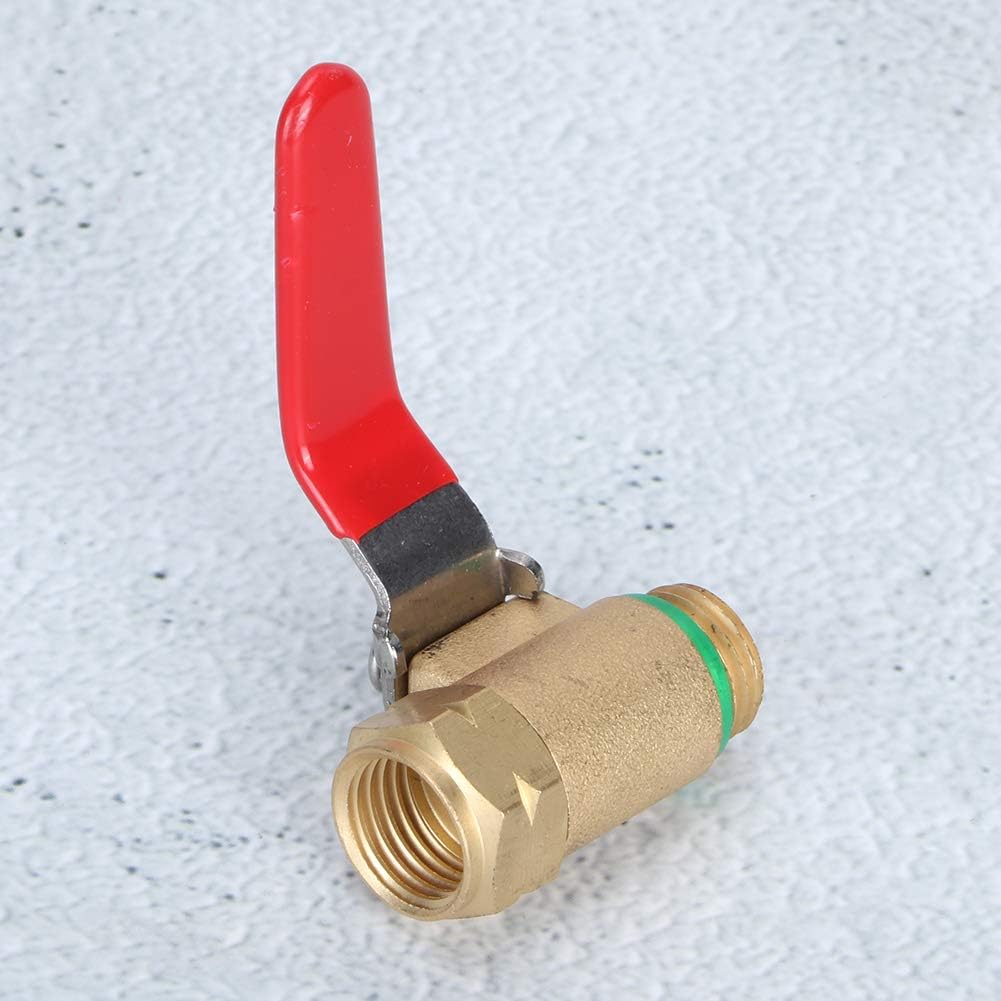 Fydun G38in DN10 Fem M Thread Copper Valve Switch Shutoff Valve Red Lever Handle Sprayer Parts G38in DN10 Fem M for Family