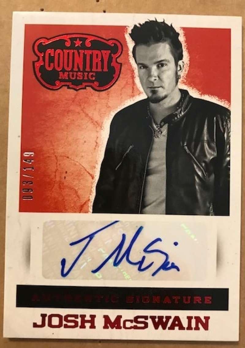 2014 Panini Country Music Signatures Red #S-JMC Josh McSwain Auto Autograph SER149 Entertainment Trading Card in Raw (NM or Better) Condition