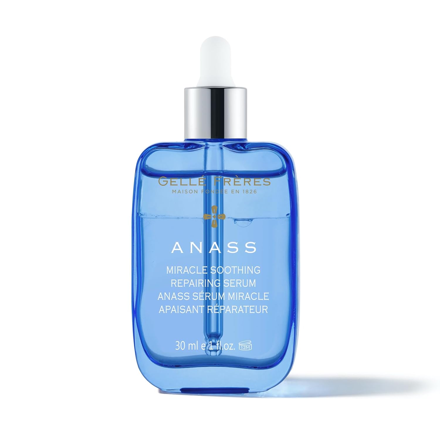 GELLÉ FRÈRES – Suero de escualano para la cara, calmante reparador de enrojecimiento, suero facial hidratante fortalece la barrera suavizante,