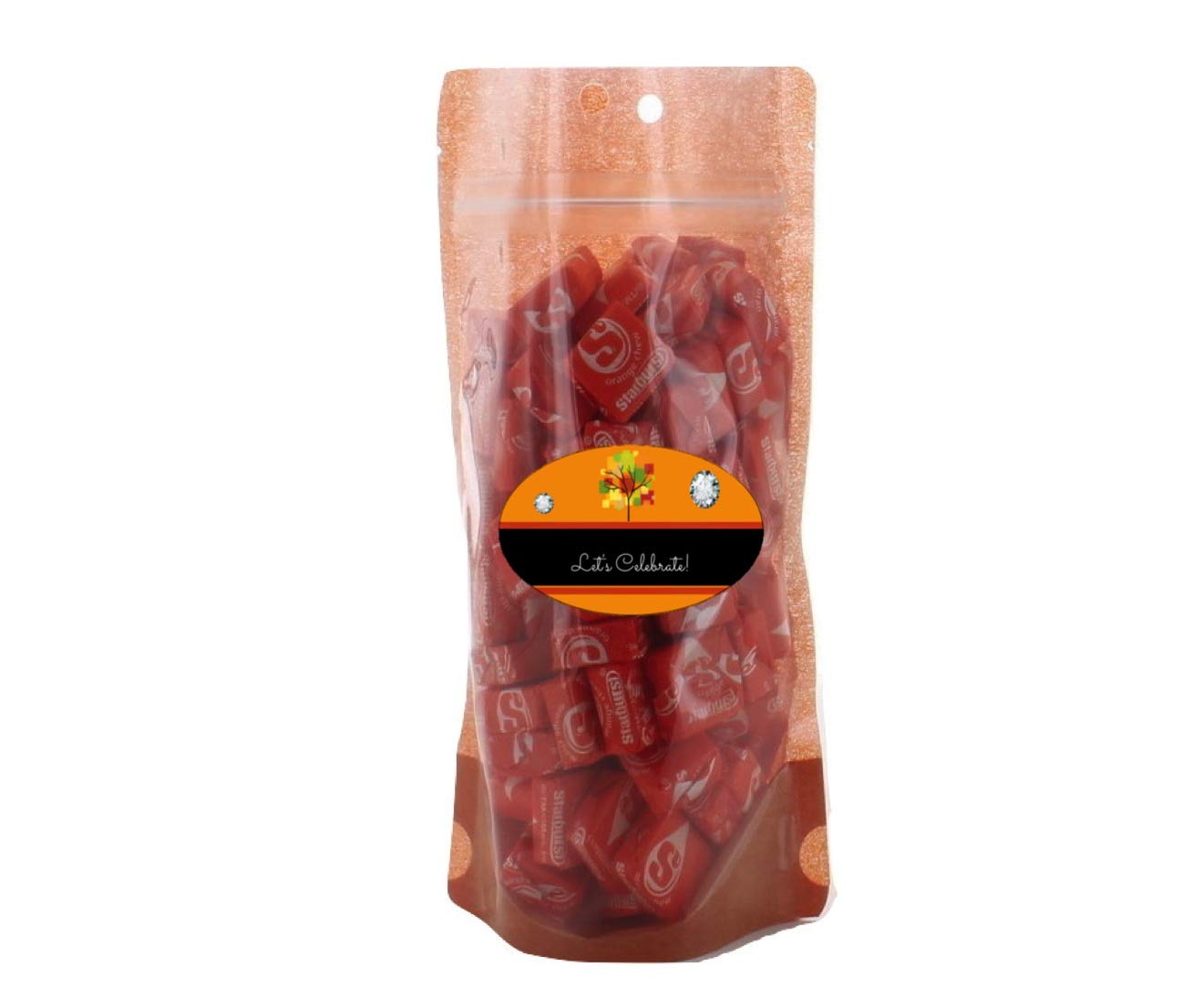 Orange Starburst – Masticables de frutas envueltos individualmente, 1 libra completa, caramelo masticable con sabor a cítricos, ideas de regalo