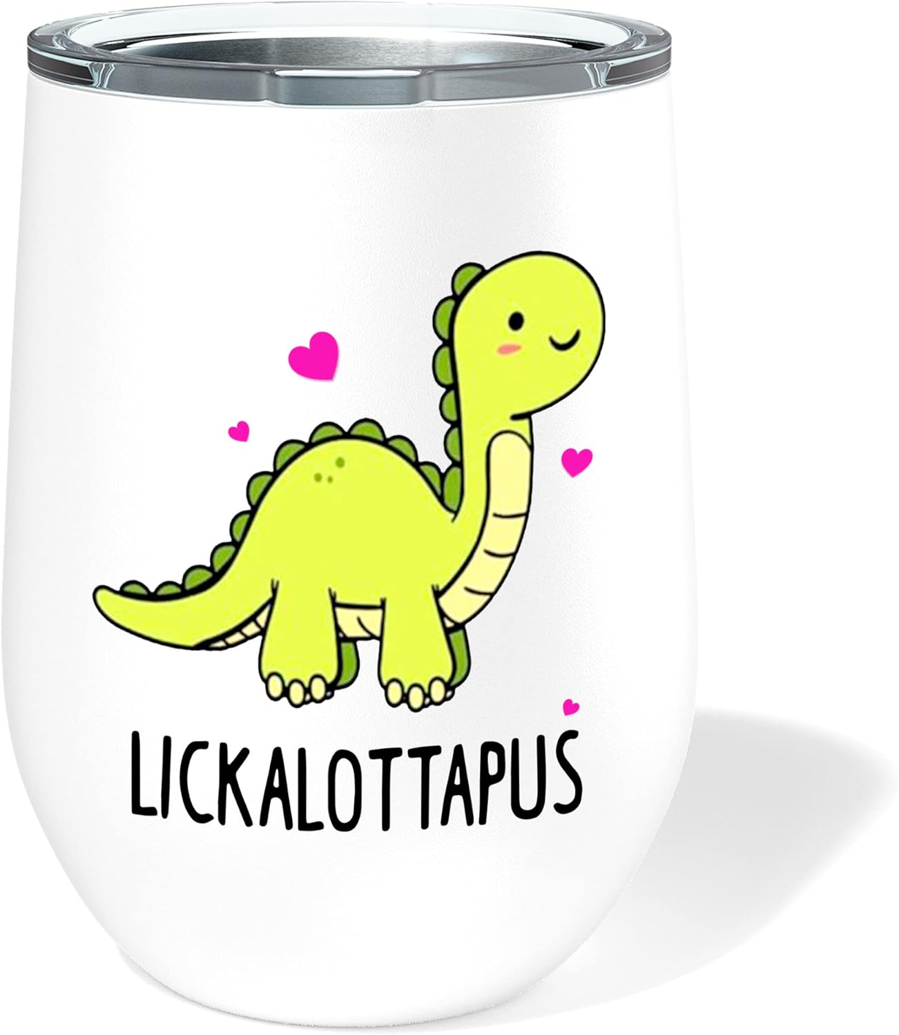 Regalo de San Valentín para Lesbianas Taza Lickalottapus Lesbiann Lgbt Mismo Sexo Lesbianas Vaso de vino de viaje Copa de vino de 12 oz