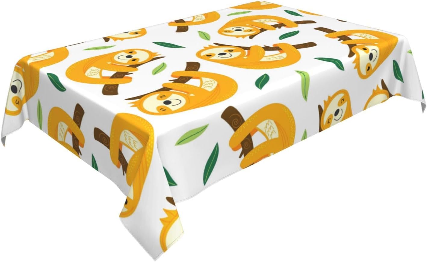 Mantel rectangular impermeable de perezoso para mesa de pícnic, 54 x 72 pulgadas, lavable de poliéster, para fiestas, cumpleaños, bodas, vacaciones
