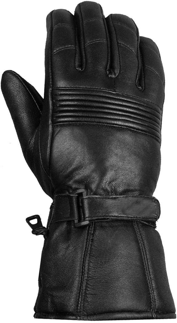 Jackets 4 Bikes Guantes Thinsulate de cuero de oveja para motociclista, de invierno, para hombre