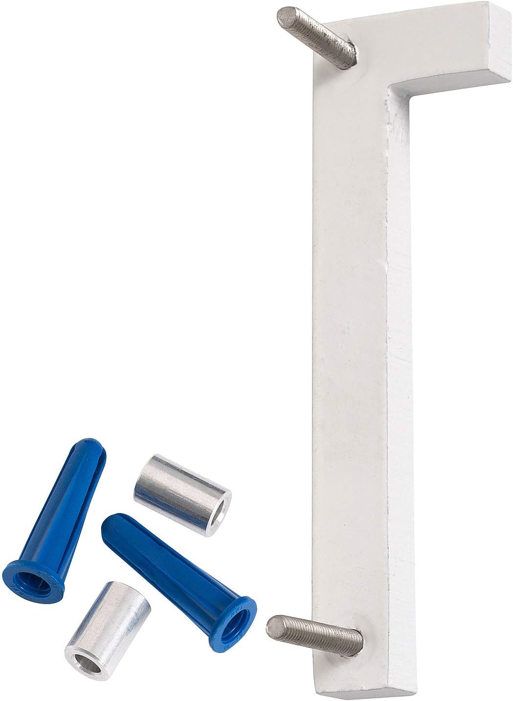 Montague Metal Products MHN-08-F-WE2-1 Números flotantes modernos de aluminio cepillado sólido, 8 pulgadas, níquel satinado con recubrimiento en