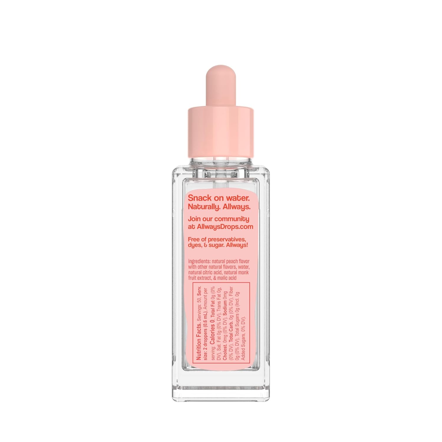 Allways Drops, Mezcla de bebida líquida potenciadora de agua, gotas de sabor natural, sin azúcar, sin artificiales, sin sucralosa, sin tintes, hace