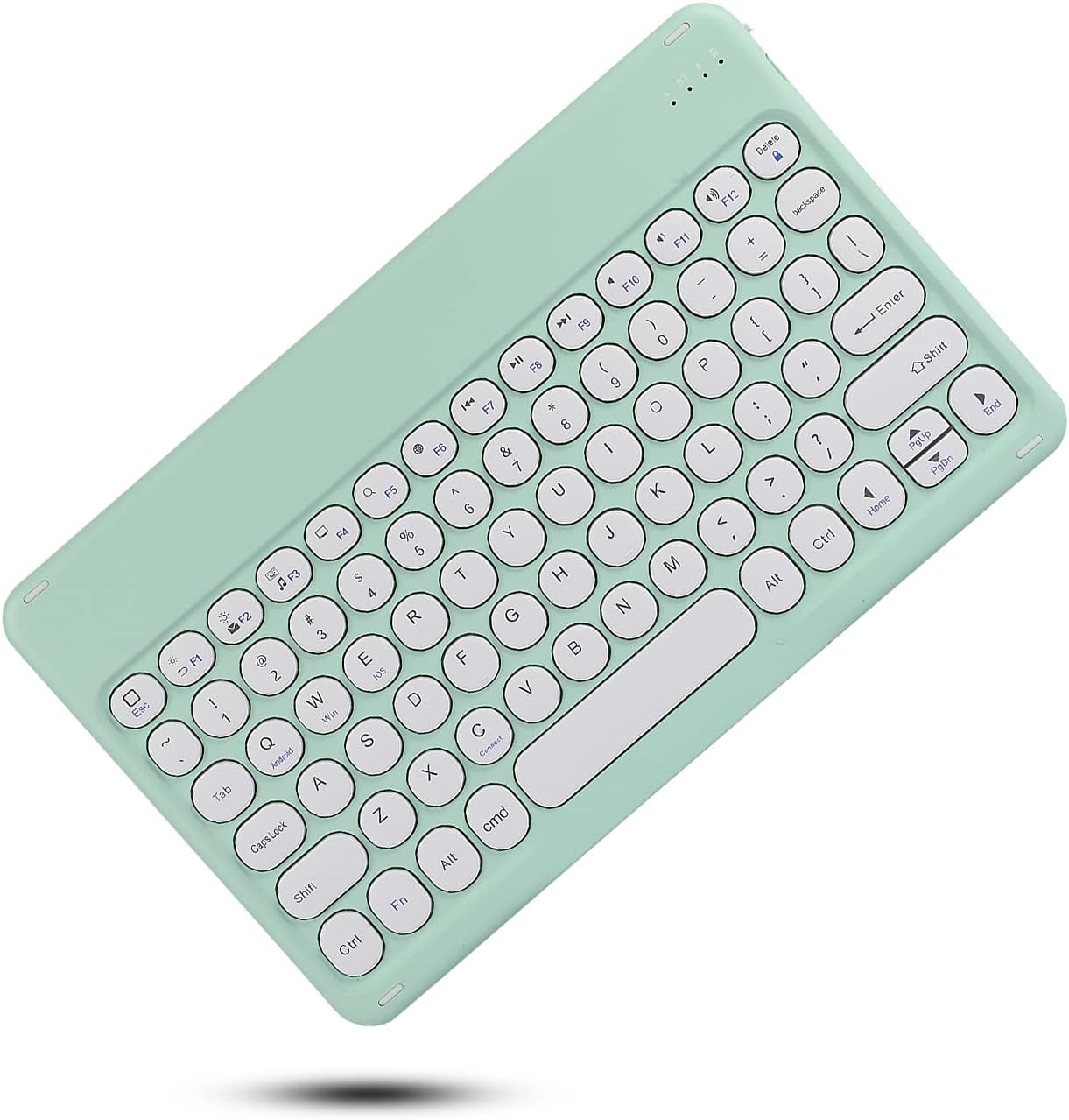 HENGHUI Funda de teclado para Galaxy Tab S6 Lite de 10.4 pulgadas, modelo 2022 2020 SM-P610P613P615P619, lindo teclado redondo a color, inalámbrico,