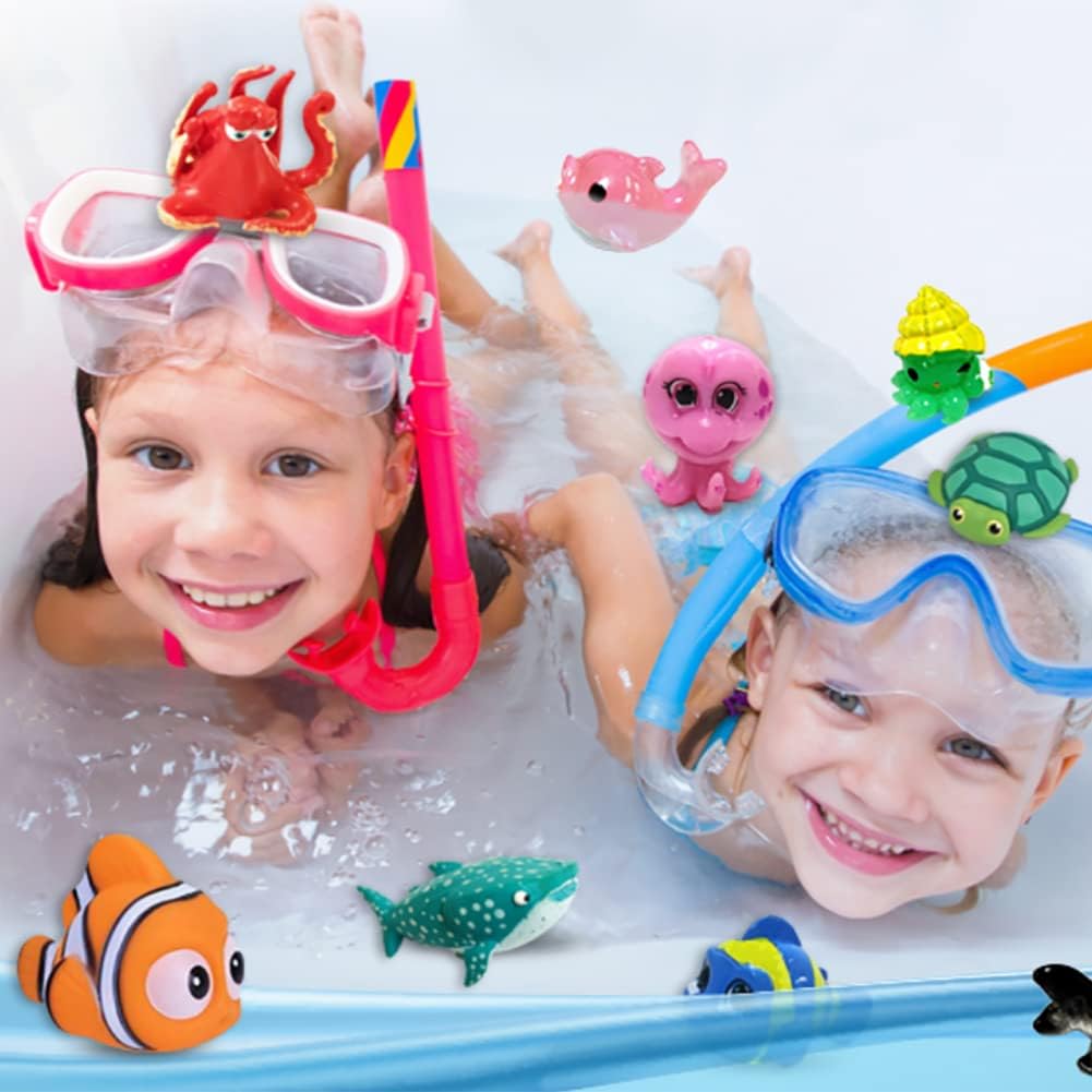 Set de regalo de bomba de baño con animales marinos en el interior, paquete de 24 bombas de baño orgánicas para niños, bolas gaseosas hechas a mano